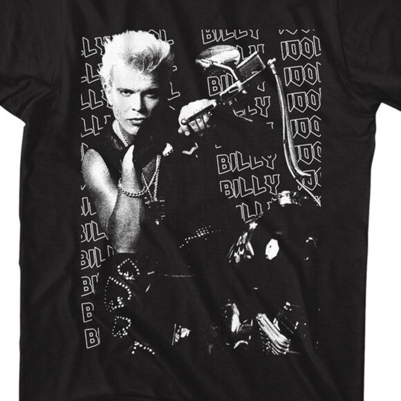 Billy Idol Motorcycle Photo Shirt Rock Music Graphic Fan T-Shirt 152 - Picture 2 of 5